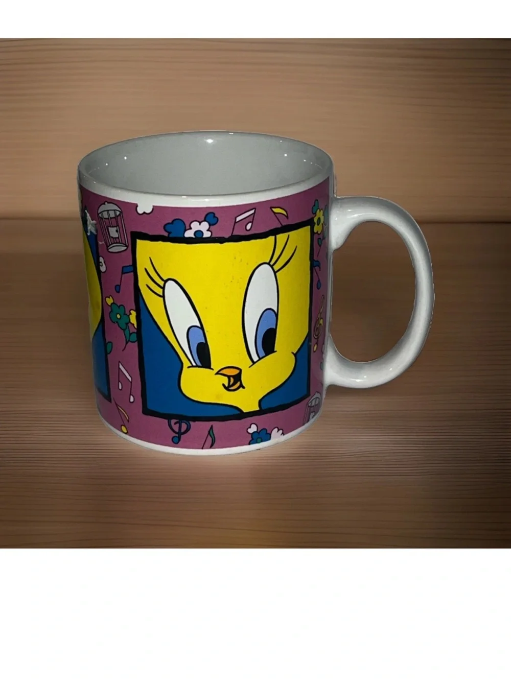 Sakura Pink and Yellow Cartoon Ceramic Coffee Mug